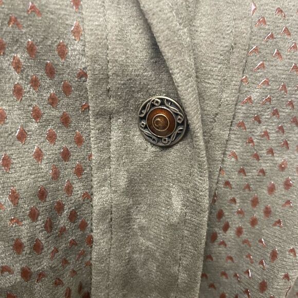 Hl Design Vintage Olive Green Full Button Down Dress Sz M - Picture 7 of 11